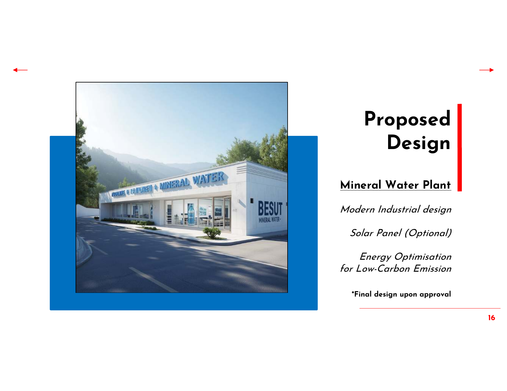 Proposed Besut Mineral Water plant exterior render